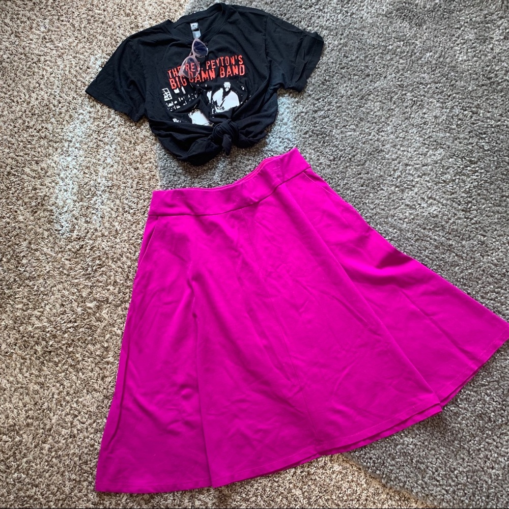 Lane Bryant Orchid Purple Ponte Circle Skirt